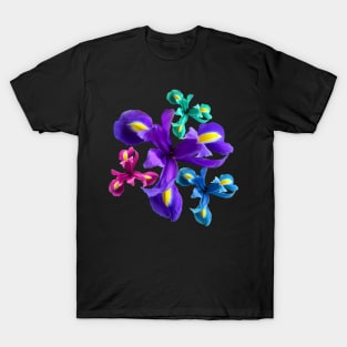 Irises, iris, iris flowers, petals, floral, flower T-Shirt